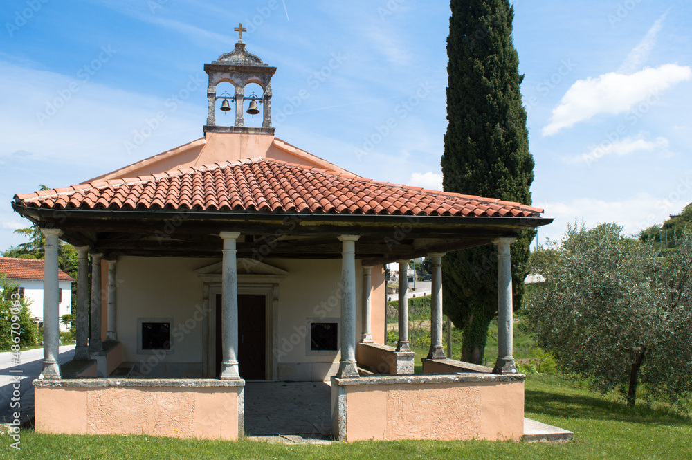 Church of Saint Mary in town Oprtalj in Istria, Croatia, catholic church from 15th century Church of Saint Mary in town Oprtalj in Istria, Croatia, catholic church from 15th century