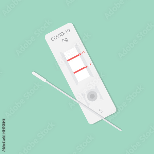 Rapid antigen test kit set (ATK) for Covid-19. Vector illustration.