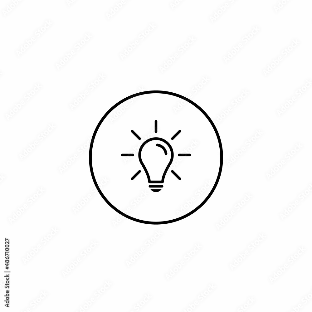 Light Bulb, Idea, Inspiration Icon Sign Symbol in Line Style Light Bulb, Idea, Inspiration Icon Sign Symbol in Line Style