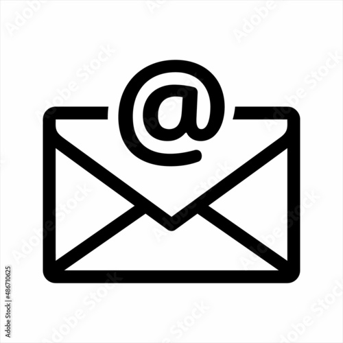 Email icon. Vector and glyph