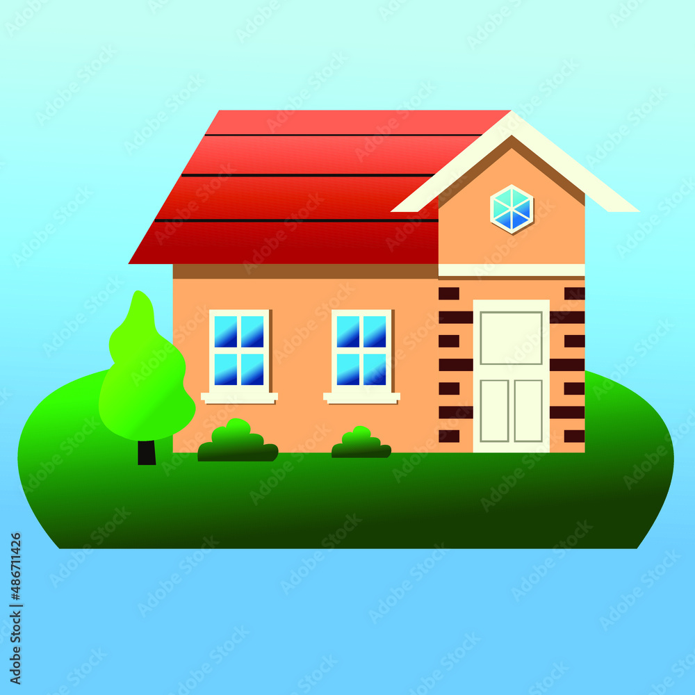 house with grass house with grass