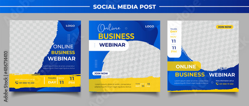 Digital business marketing banner for social media post template	