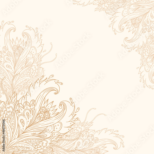 Glamour vector vintage ornate background