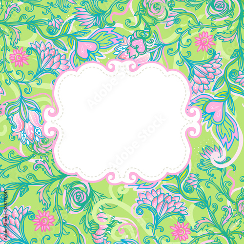 Stylish floral Valentine's day background. Element for design. Vector illustr...