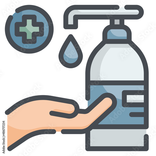 sanitizer line icon