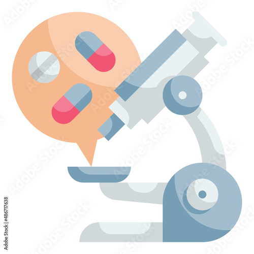 microscope flat icon