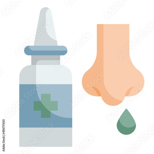 nasal flat icon