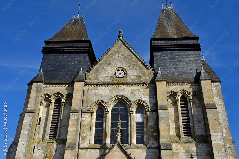 Gournay en Bray; France - october 8 2021 : Saint Hildevert collegiate church