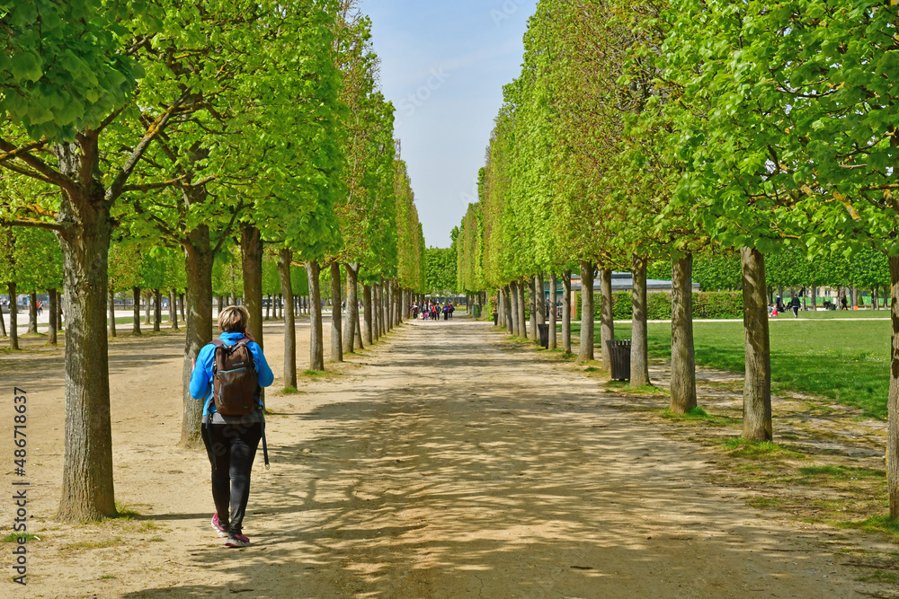 Saint Germain en Laye; France - april 18 2019 : castle park