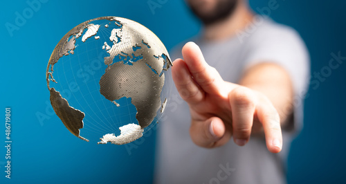 World map point, line, comp...