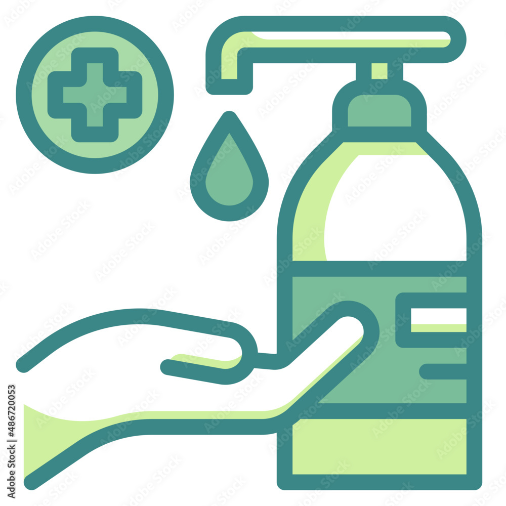 sanitizer blue line icon sanitizer blue line icon