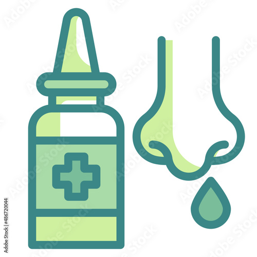 nasal blue line icon