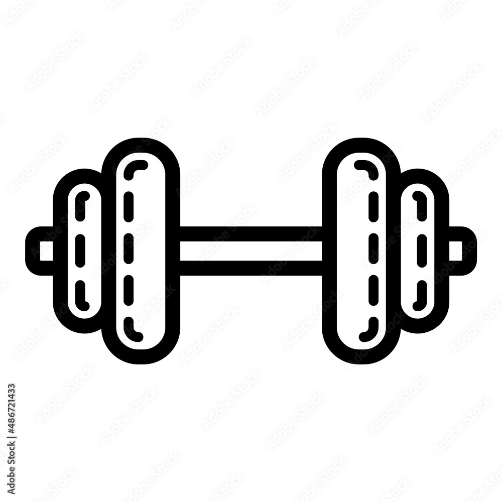 Dumbbell Flat Icon Isolated On White Background Dumbbell Flat Icon Isolated On White Background