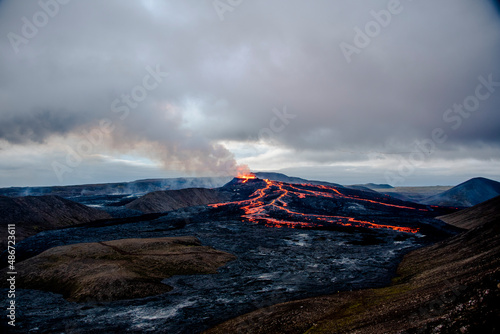 Obraz na plátně 2021 08 19 Fagradalsfjall volcano and lava 28