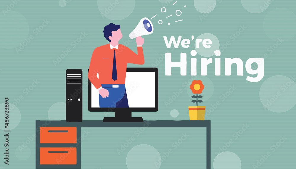 2d illustration We are Hiring
2d illustration We are Hiring