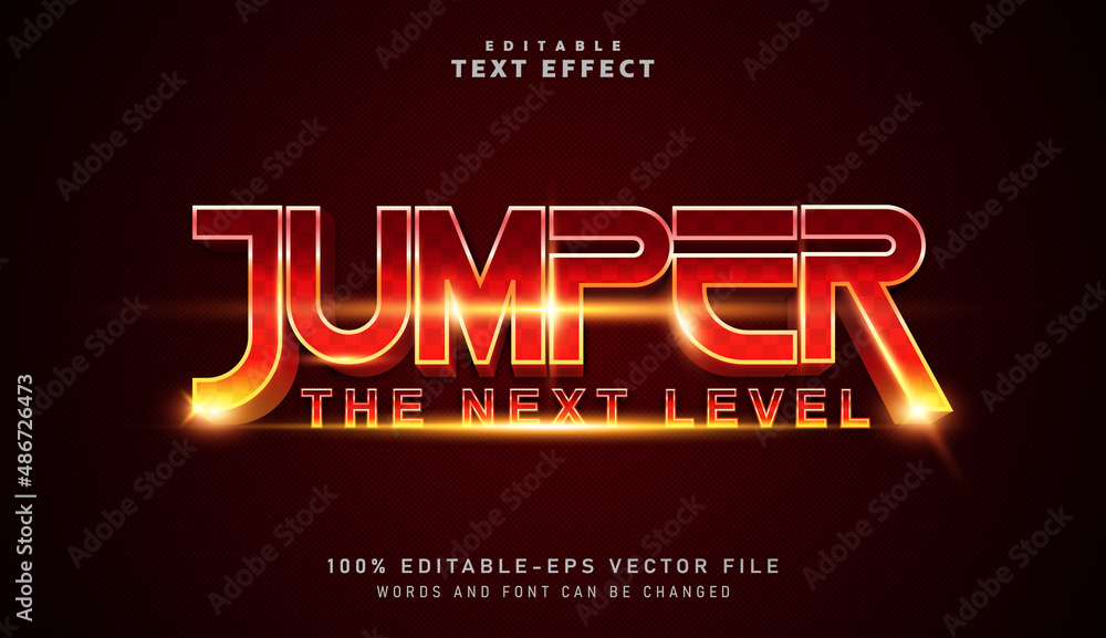 3D Jumper Cinematic text effect - Editable text effect