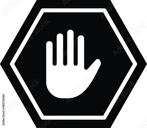 Ad Block Vector Icon Design Illustration