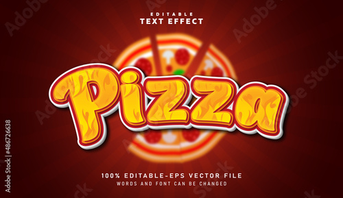 3D Pizza text effect - Editable text effect