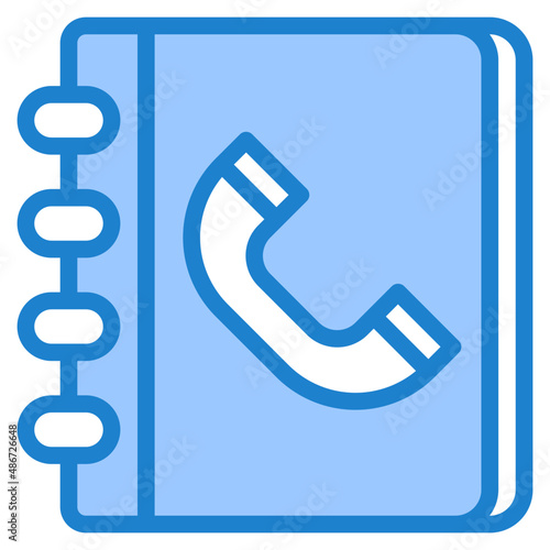 phonebook blue style icon