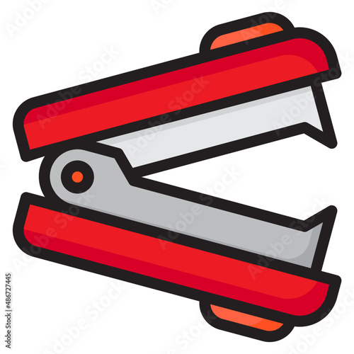 stapler color line style icon