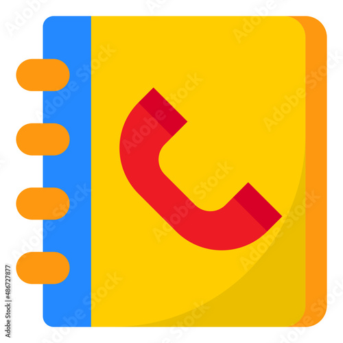 phonebook flat style icon