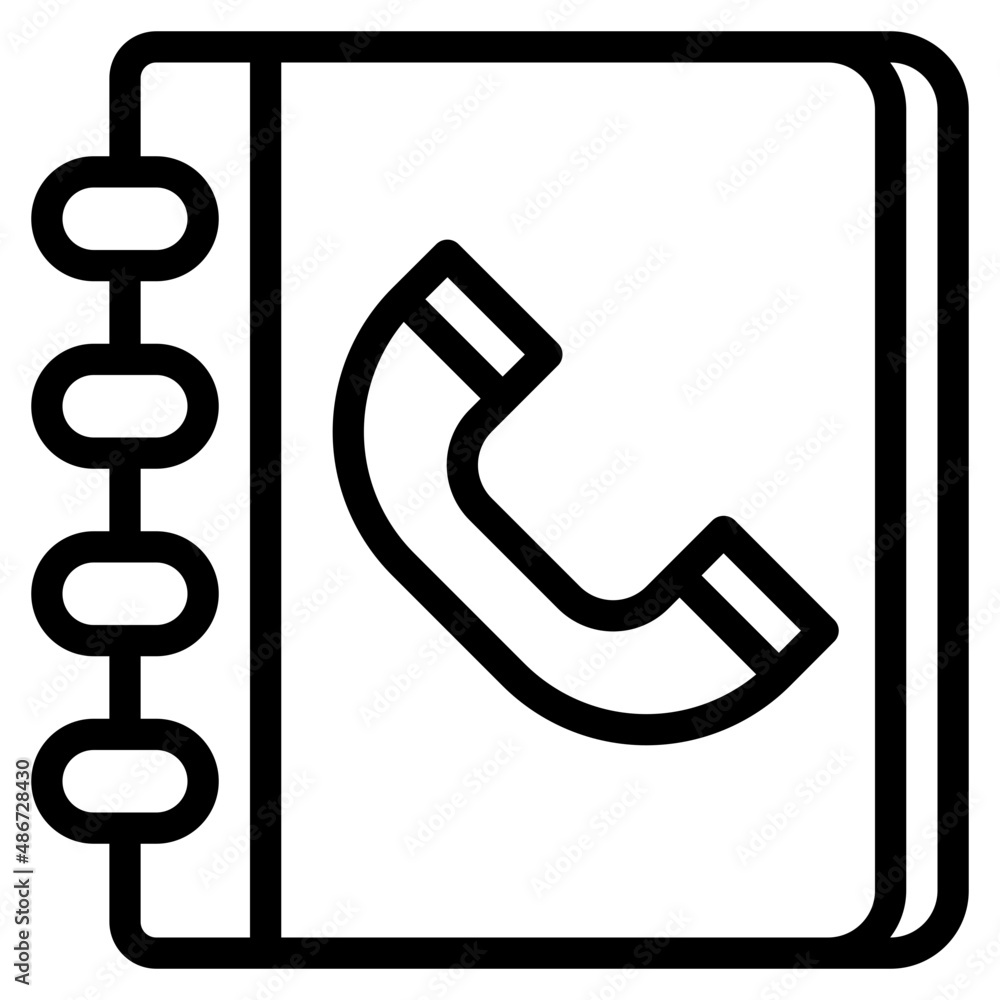 phonebook outline style icon phonebook outline style icon