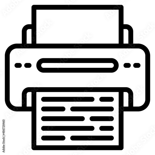 printer outline style icon