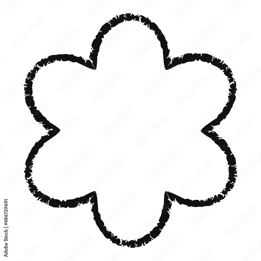 Fototapeta premium Hand-drawn Cloud Flat Icon Isolated On White Background