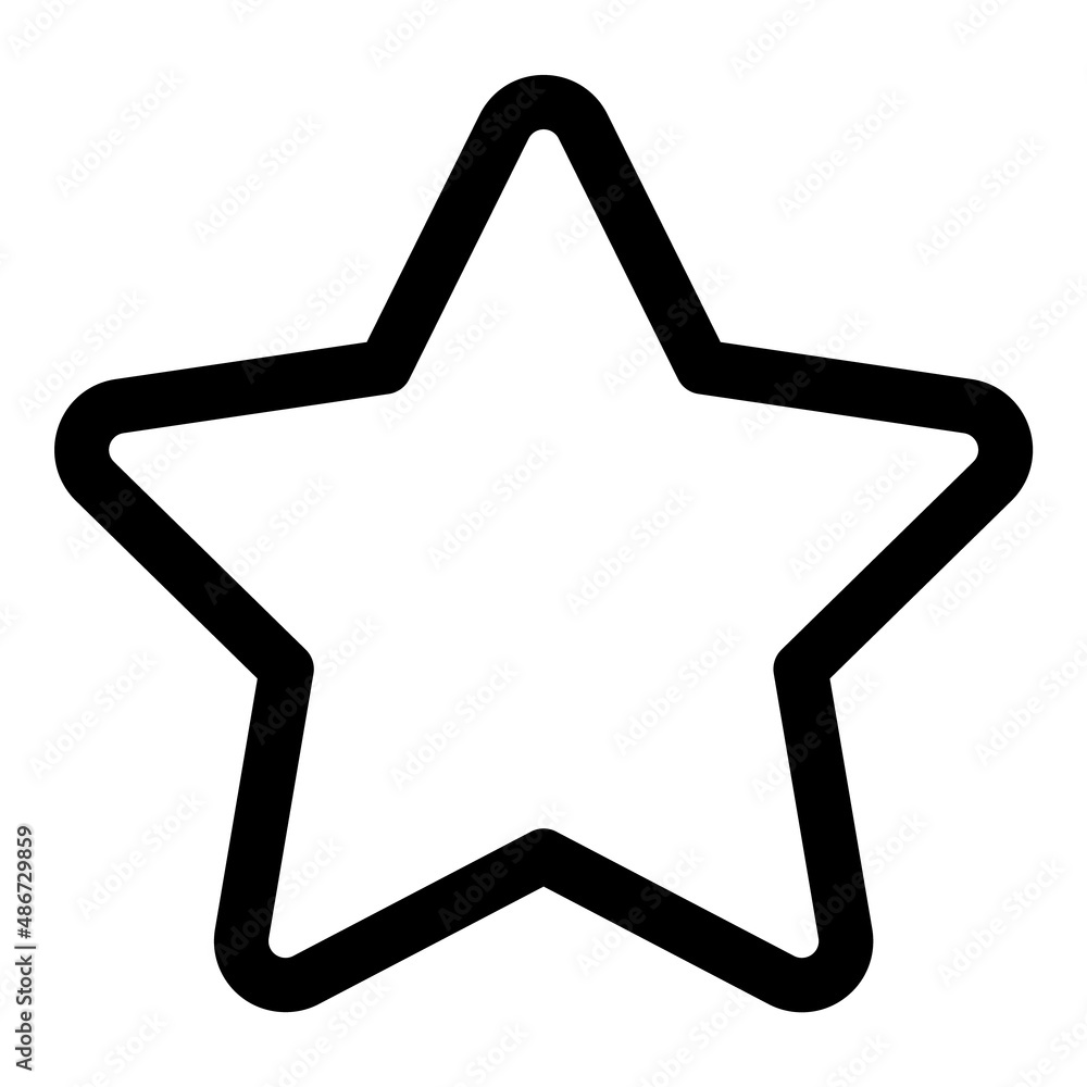 Star Rate Flat Icon Isolated On White Background Star Rate Flat Icon Isolated On White Background