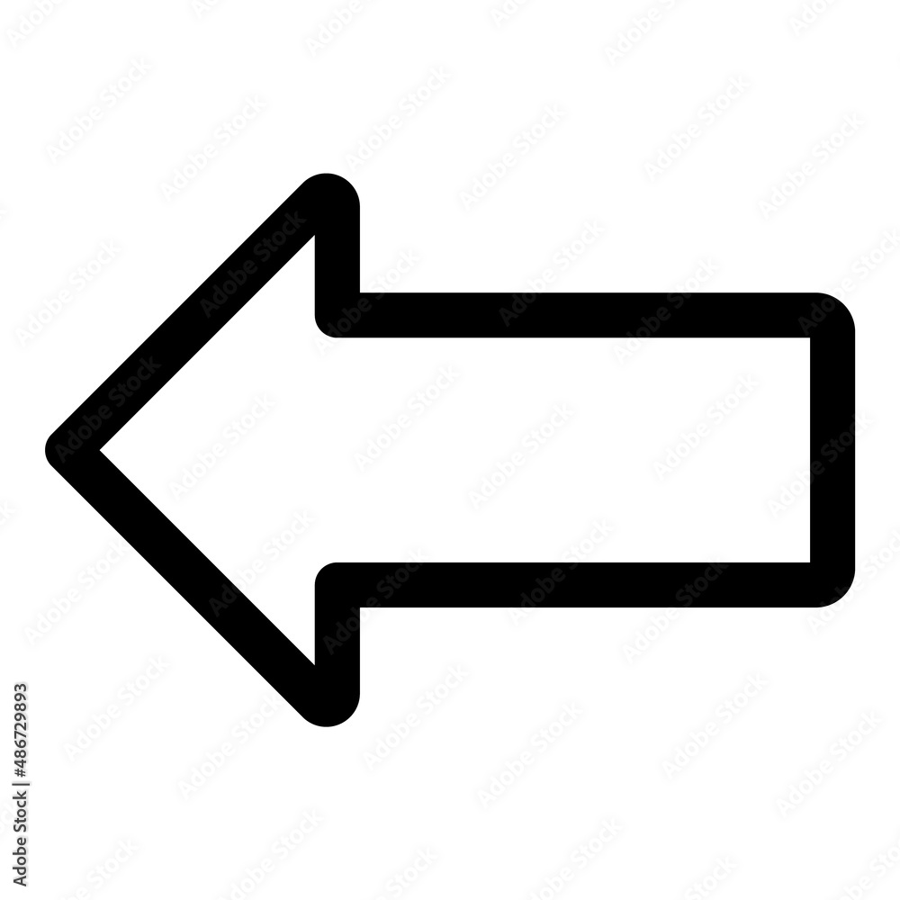 Arrow Shape Flat Icon Isolated On White Background Arrow Shape Flat Icon Isolated On White Background