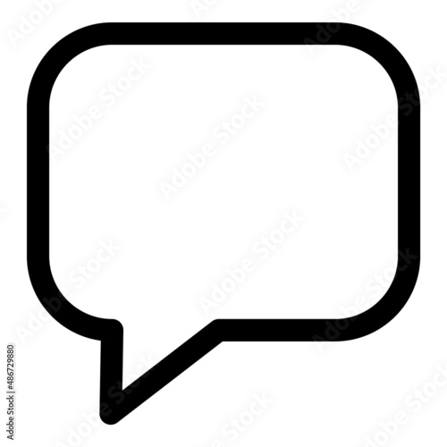 Callout Note Flat Icon Isolated On White Background