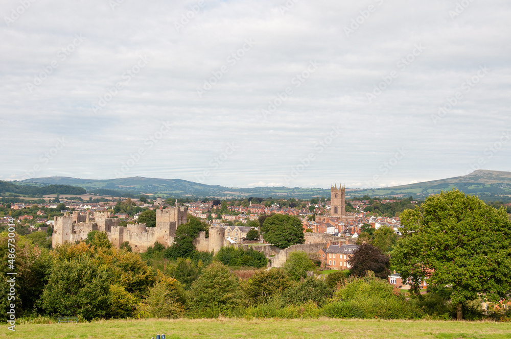 Ludlow castle and town.