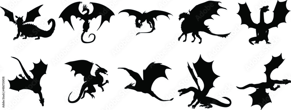 Dragon Silhouette Dragon Silhouette