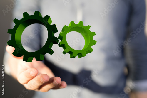 Mechanism, green metallic g...