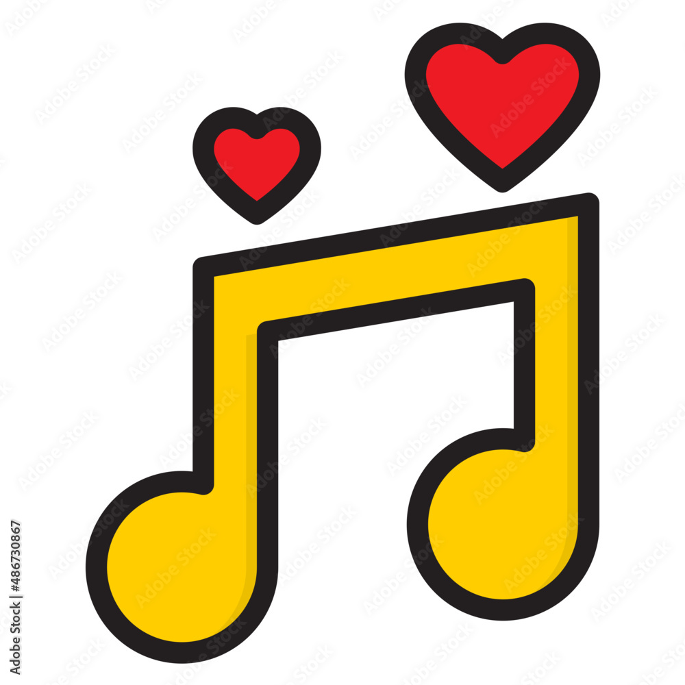 music color line style icon music color line style icon