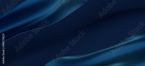 abstract blue and navy blue wave background  3d rendering wavy wallpaper