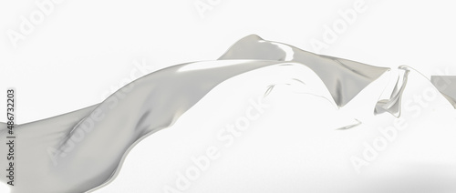 Fluid round abstract shape, futuristic modern banner design template, liquid glass stylized frame, 3d illustration