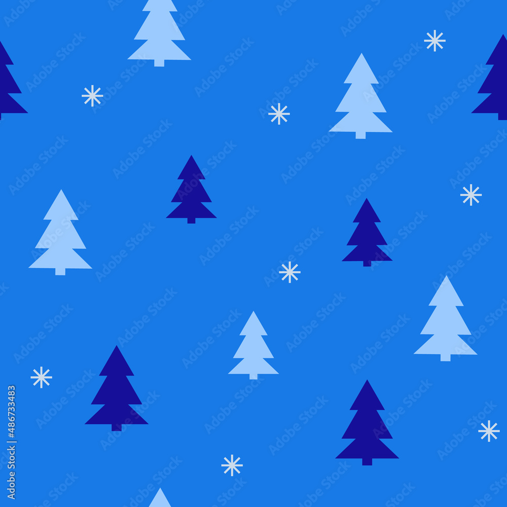 Abstract Christmas seamless pattern with decorative Christmas tree. Print for greeting cards, fabric or wrapping paper designs. Eps 10 vector illustration. Abstract Christmas seamless pattern with decorative Christmas tree. Print for greeting cards, fabric or wrapping paper designs. Eps 10 vector illustration.