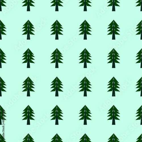 Abstract Christmas seamless pattern with decorative Christmas tree. Print for greeting cards  fabric or wrapping paper designs. Eps 10 vector illustration.