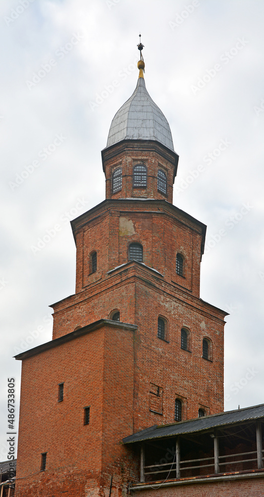 Kokuy tower at Novgorod Kremlin in autumn season. Veliky Novgorod, a historical city in Russia that is over 1000 years old