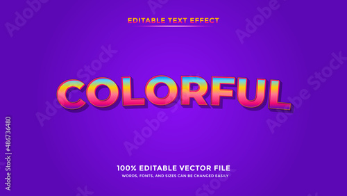 Colorful Editable Text Effect