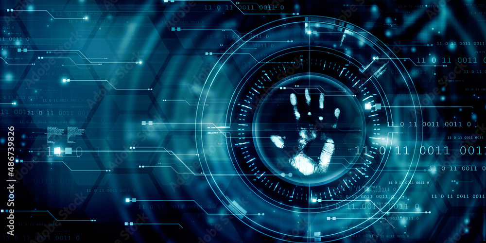 Fingerprint Scanning Technology Concept 2d Illustration Fingerprint Scanning Technology Concept 2d Illustration