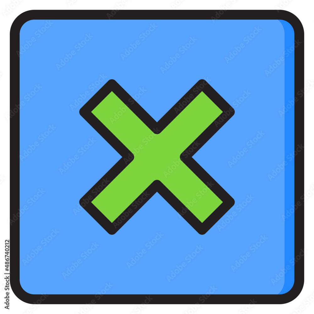 cross color line style icon cross color line style icon