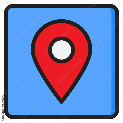 Free Download location color line style icon - GFXLoad