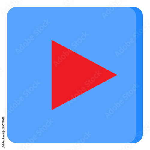 Free Download play flat style icon - GFXLoad