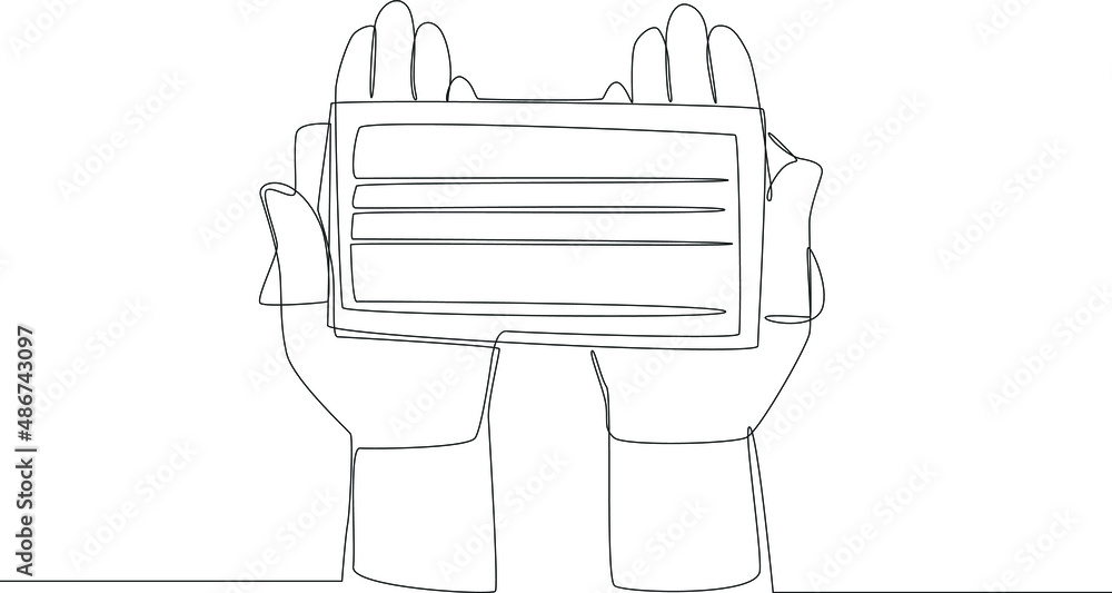 Obraz premium Variety of face masks. Temporary hand painting using black and white background. Vector illustrations. Covid-19. Pandemic.