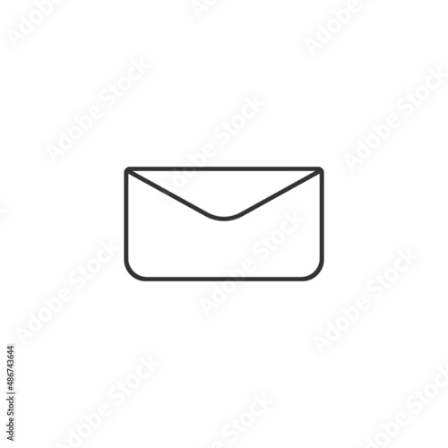 Mail envelope icon. Message line icon for web and print isolated on white background. photo