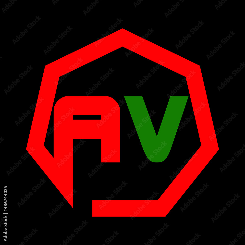 Red and Green AV Letter Logo Design. Creative Icon Modern Letters Vector Logo With Background. Red and Green AV Letter Logo Design. Creative Icon Modern Letters Vector Logo With Background.