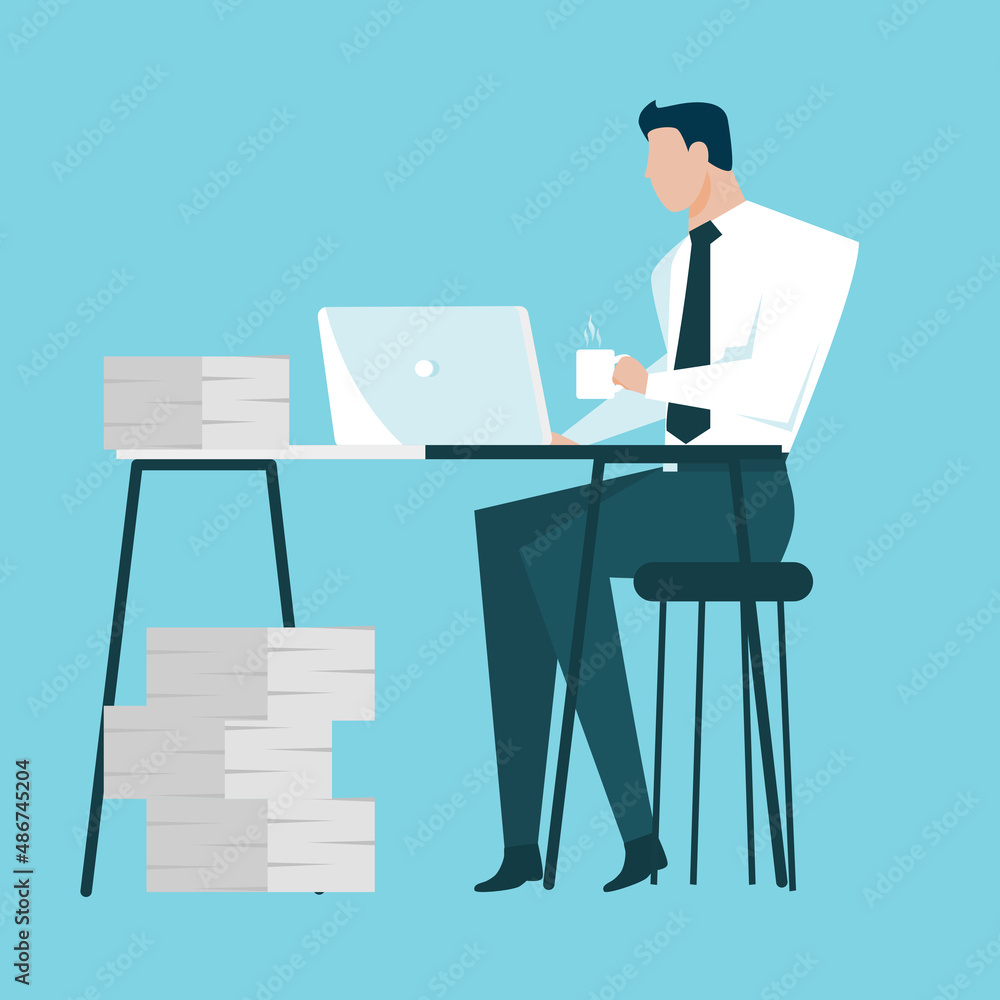 businessman working on laptop businessman working on laptop