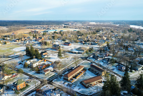 Aerial view of Cayuga, Ontario, Canada